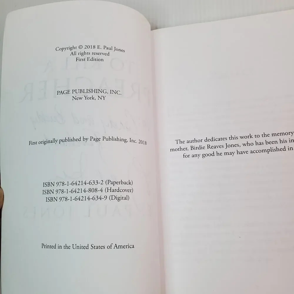 SIGNED To Kill a Preacher : A Tale of Voodoo, Death and Insurance E. Paul Jones